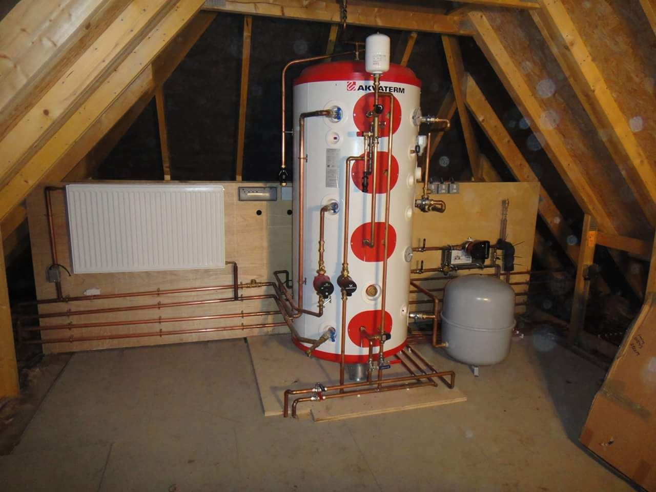 Professional boiler system installation