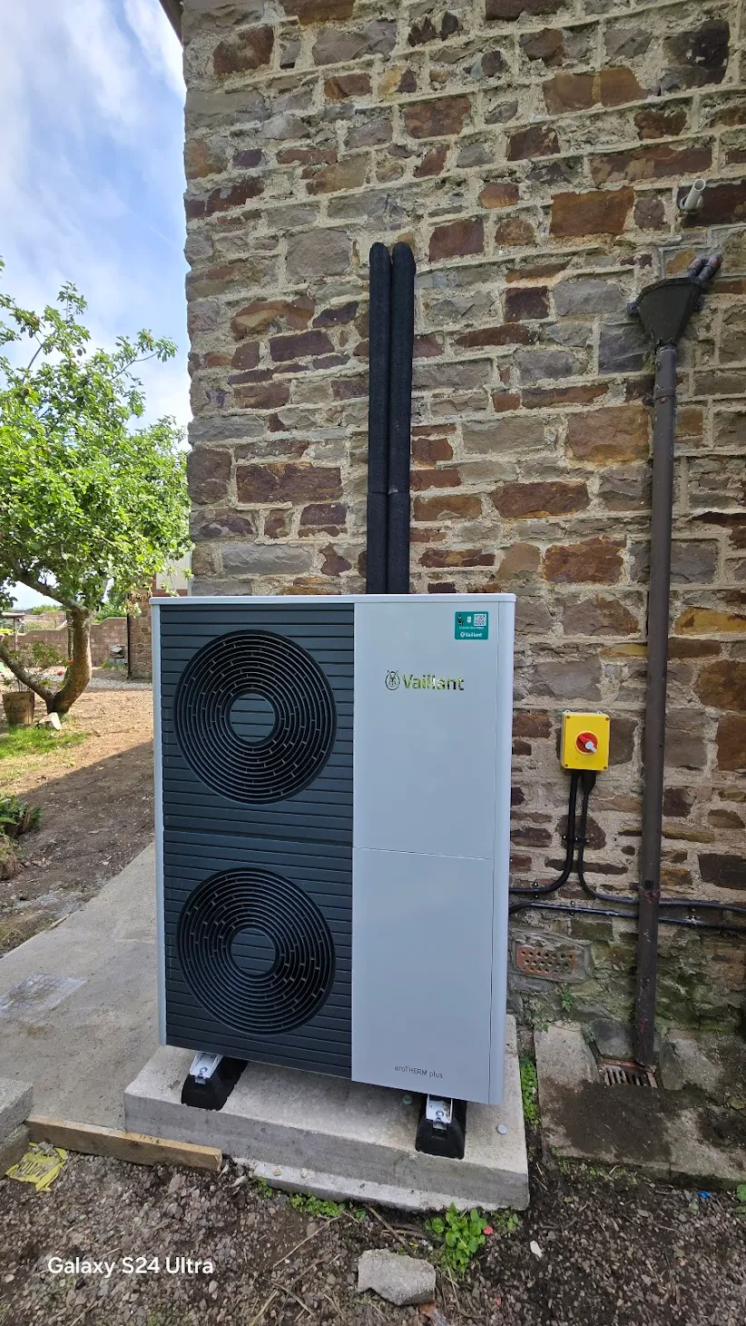 Heating engineer at work